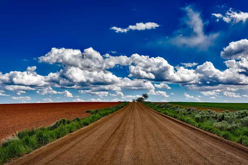 gray soil road near field during daytime photo