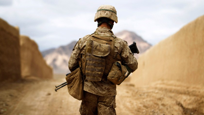 U.S. Marine patrols in southern Afghanistan's Helmand province